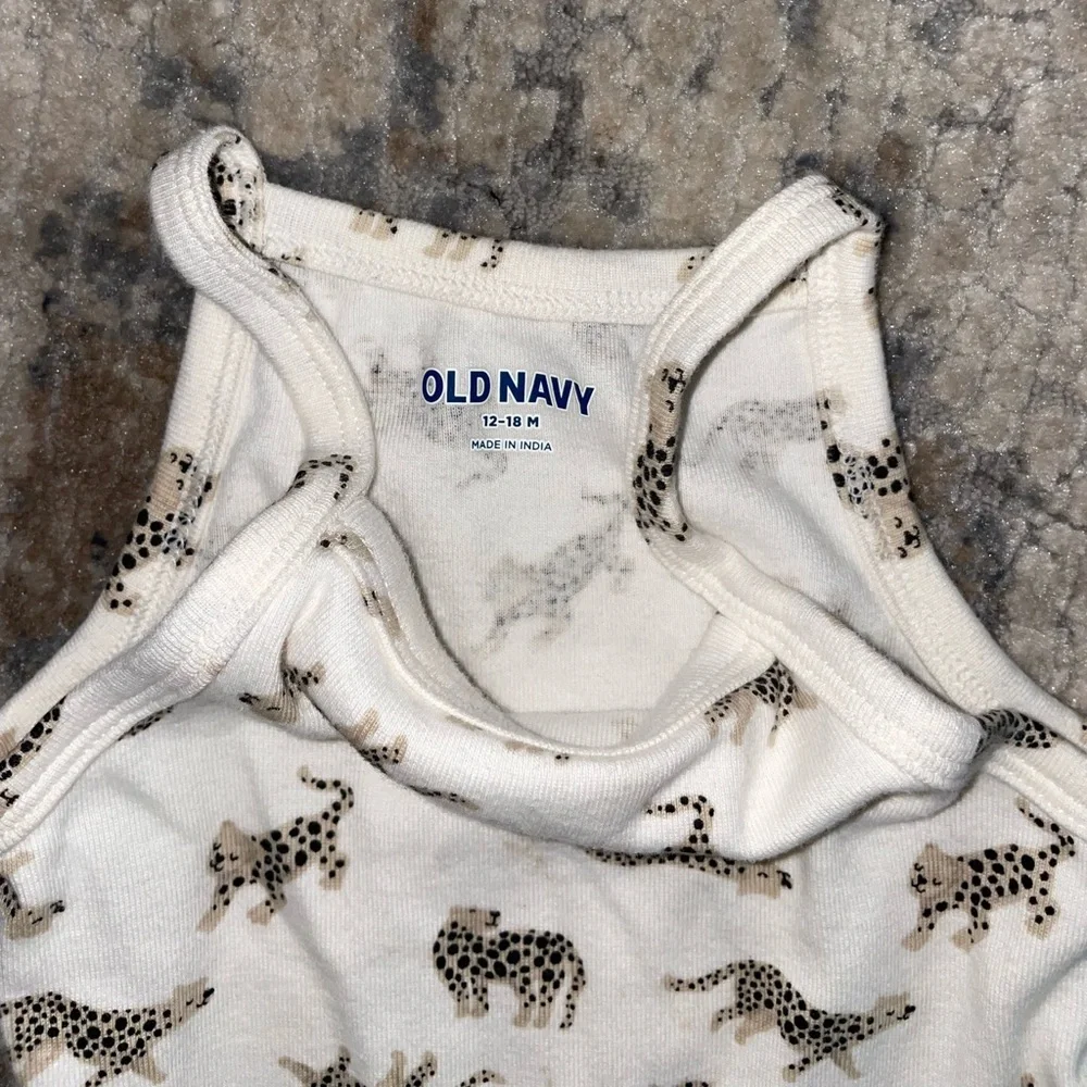 Old Navy leopard tank top bodysuit size 12-18 months - Picture 3 of 3
